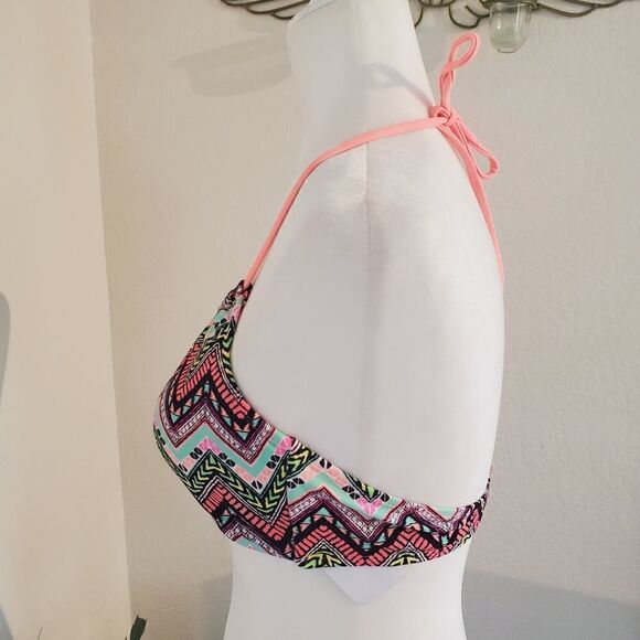 NWT Zumiez Trillium NWT neon print bikini top - Picture 4 of 14